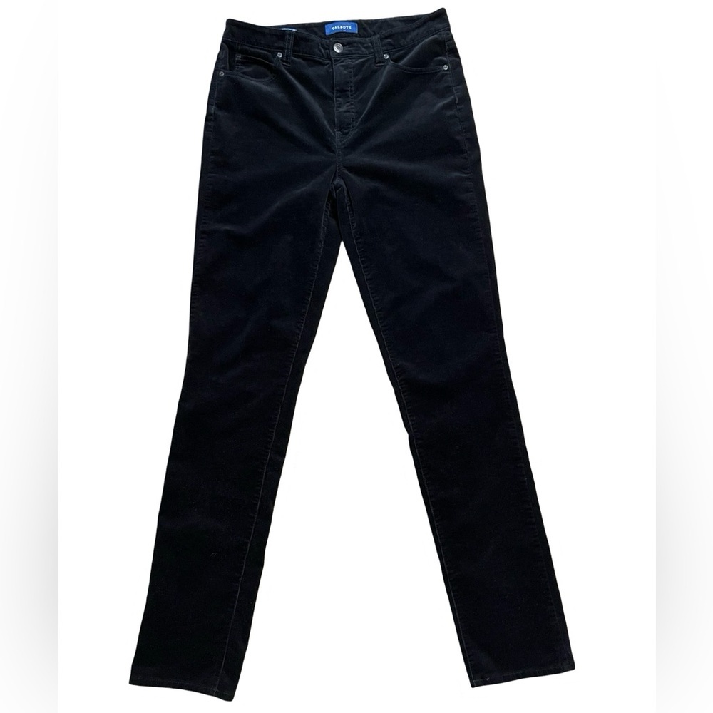 🖤 Talbots High Waist Straight Leg Corduroy Pants | Black | Size 8L | Stretchy
